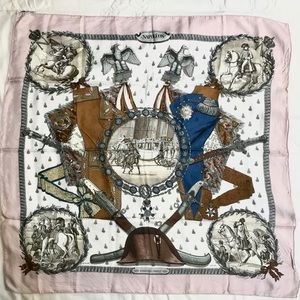 Hermès Pink Bee Jacquard Scarf 90cm Napoléon
